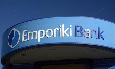 Rhodos  Logo der Emporiki Bank