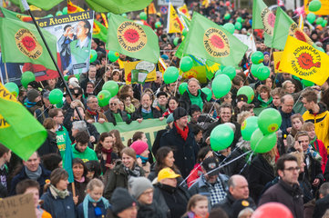 Berlin  Deutschland  Juergen Trittin auf einer Grossdemonstration gegen Atomkraft