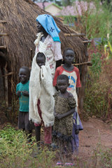 Adjumani  Uganda - Ansiedlungsprogramm der ugandischen Regierung fuer Fluechtlinge aus dem Sued-Sudan.