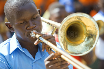 Bombo  Uganda - Musikkapelle des Don Bosco Vocational Training Centre  Bombo.