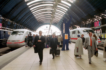 Bahnsteig im Hauptbahnhof in Frankfurt am Main