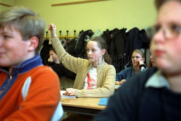 Unterrichtsstunde in einer Schulklasse  Berlin