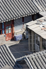 Peking  Blick in den Innenhof eines Hutongs