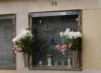 Barcelona  Spanien  ein Grab auf dem Cementiri Vell im Stadtteil Poblenou