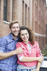 Couple together outdoors  portrait
