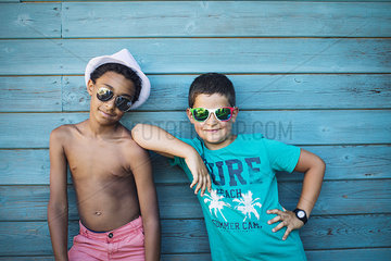 Boys with sunglasses