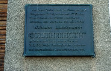 Gedenktafel Wilhelm Liebknechts