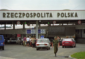 Der polnisch-ukrainische Grenzuebergang Korczowa