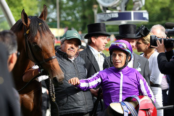 Royal Ascot  Hootenanny with Victor Espinoza after winning the Windsor Castle Stakes