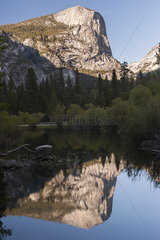 Mount Watkins and Mirror Lake  Yosemite National Park  California  USA
