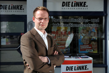 Magdeburg  Deutschland  Matthias Hoehn  Landesvorsitzender der Partei Die Linke