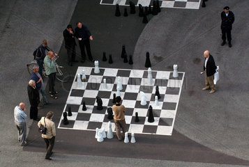 Schachspieler in Basel  Schweiz