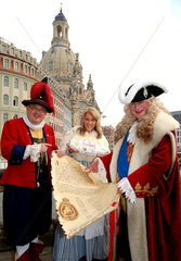 Dresden  Deutschland  traditioneller Empfang des Riesenstollenerlass