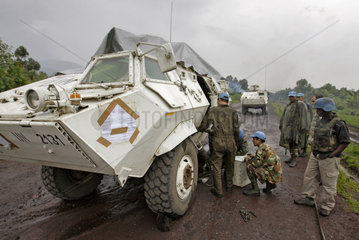 Goma  Demokratische Republik Kongo  Patrouillenfahrt der MONUC