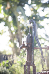 Traditional hand-operated water pump