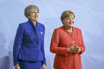 Theresa May  Premierministerin des Vereinigten Koenigreichs  Angela Merkel (CDU)  Bundeskanzlerin  CDU-Vorsitzende