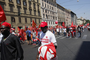 CGIL Demonstration gegen die Voucher in Rom