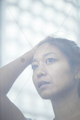 Woman daydreaming  portrait