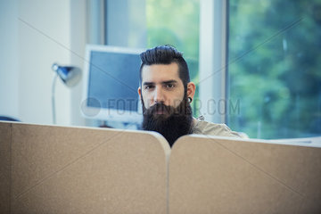 Bearded man in office  portrait