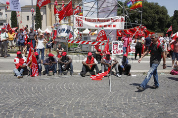 CGIL Demonstration gegen Die Voucher in Rom