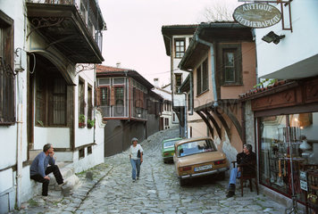 Die Ulica Kiril Nektariev in der Altstadt von Plovdiv  Bulgarien