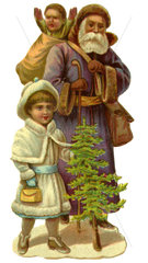Weihnachtsmann  Oblate  1890