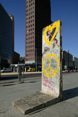 Berlin  Deutschland  Mauersegment am Potsdamer Platz