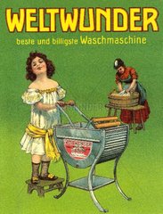 Werbung fuer Weltwunder Waschmaschine 1902