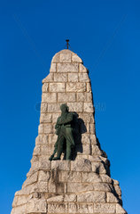 Geishausen  Frankreich  Denkmal fuer die Blauen Teufel auf dem Gipfel des Grand Ballon