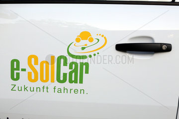 Cottbus  Deutschland  Detailaufnahme eines e-SolCars
