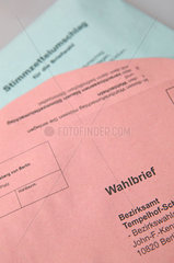 Berlin  Deutschland  Wahlunterlagen zur Bundestagswahl 2013