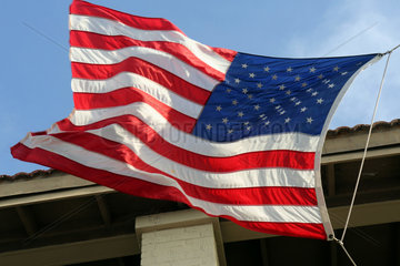 Cocoa Beach  Vereinigte Staaten von Amerika  Nationalfahne der USA