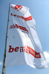 Hoppegarten  Deutschland  Fahne der Kampagne - be Berlin -