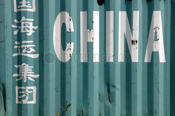 Berlin  Container mit der Aufschrift China