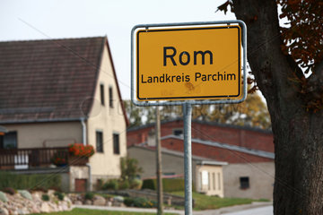 Rom  Deutschland  Ortsschild Rom
