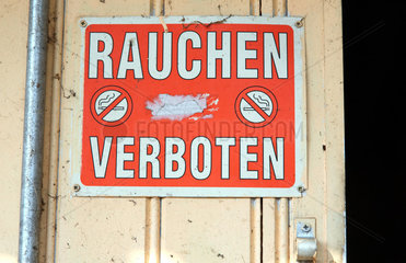 Seeburg  Deutschland  Schild Rauchen verboten