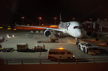 Singapur  Republik Singapur  A350 Passagierflugzeug der Finnair auf dem Flughafen Changi