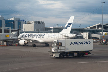 Helsinki  Finnland  A320 Passagierflugzeug der Finnair auf dem Flughafen Vantaa