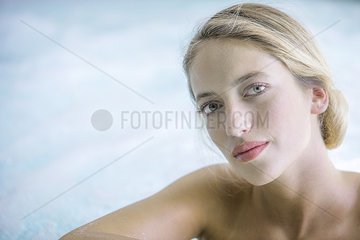 Woman relaxing in spa  portrait