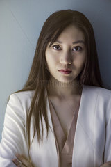 Woman with serious expression  portrait