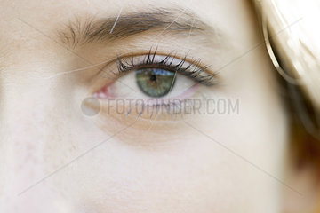 Close-up of woman's eye