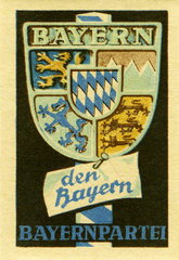 Bayernpartei  Wahlslogan 1950  Bayern den Bayern