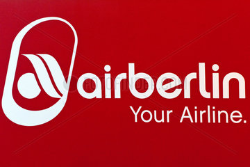 Berlin  Deutschland  Schriftzug und Logo von Air Berlin