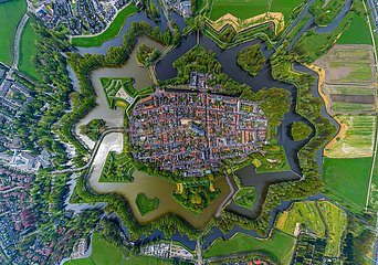 Aerial view of Naarden  Netherlands
