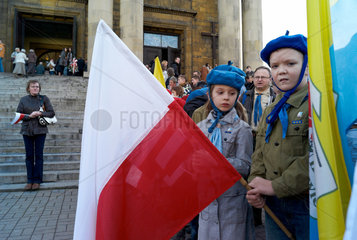 Kattowitz  Polen  Pfadfinder anlaesslich der Feierlichkeiten zum Unabhaengigkeitstag