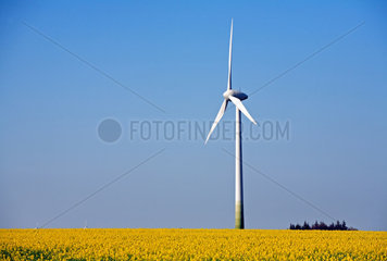 Deutschland  Windkraftanlage bei Oster-Ohrstedt