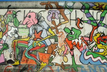 Berlin  Deutschland  Graffiti auf der Berliner Mauer in der Stresemannstrasse