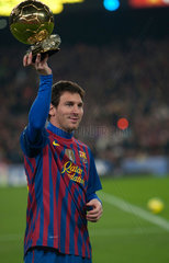 Barcelona  Spanien  Lionel Messi  zum dritten Mal Weltfussballer der Jahres