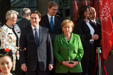 Hannover  Deutschland  Bundeskanzlerin Dr. Angela Merkel und David McAllister  CDU  Ministerpraesident von Niedersachsen