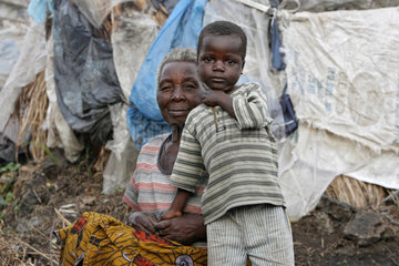 Goma  Demokratische Republik Kongo  Frau mit ihrem Kind
